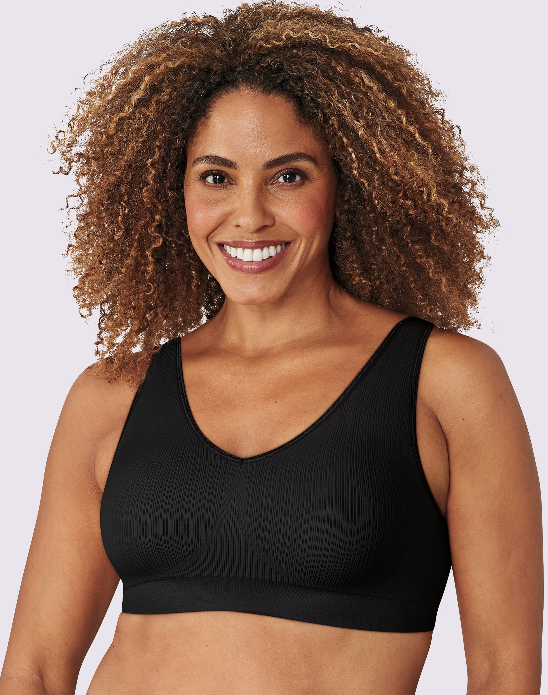 Bali Womens One Smooth All Around Smoothing Bralette, S, Black 2