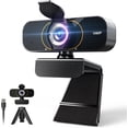 thumbnail image 1 of 1080P Webcam for Computer/Laptop/Desktop/PC, External Camera with Microphone, USB Plug&, Auto Low Light Correction, Privacy Cover, Tripod, Wide Angle for Meeting/Online Video/Zoom, 1 of 7