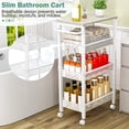thumbnail image 3 of Carrito de almacenamiento Vivihomety Utility de 4 niveles, color blanco enrollable, 3 of 8
