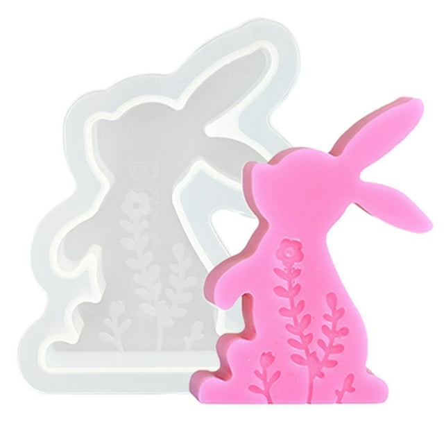 Silicone Moulds Easter DIY Rabbit Silicone Mould Easter Casting Moulds Silicone Easter Casting Moulds Silicone Spring Silicone Mould Spring Casting Mould Spring Decoration Crafts Manicure Mat Silicone