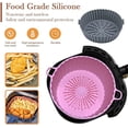 thumbnail image 4 of 2 piezas de revestimiento de silicona para freidora de aire (gris), los accesorios reutilizables para freidora de aire de 7 pulgadas son antiadherentes, a prueba de aceite e impermeables. Bandeja de h, 4 of 5