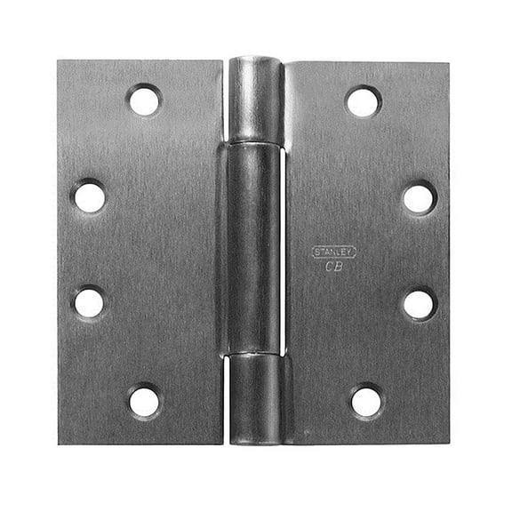 Stanley Security CB1901R 4-1/2X4-1/2 26D Three Knuckle Concealed Bearing Architectural Hinge, Steel Full Mortise, Heavy Weight, 4-1/2 In. by 4-1/2 In., Square Corner, Removable Pin, Satin Chrome