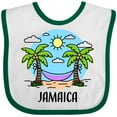 thumbnail image 3 of Inktastic Summer Vacation in Jamaica Boys or Girls Baby Bib, 3 of 4