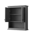 thumbnail image 3 of Avery Over-the-Toilet Bathroom Wall-Mounted Storage Cabinet in Dark Gray with Matte Black Trim, 3 of 3