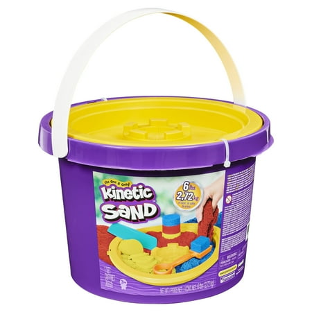 UPC: 0778988248492 | Kinetic Sand 6lbs Bucket with 3 Colors of Sand and 3 Tools for Endless Creative Play for Kids Aged 3 and up