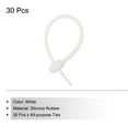 thumbnail image 3 of 30 Pack Reusable Silicone Ties, 8.5 Inch Cable Ties, Bread Ties White, 3 of 6