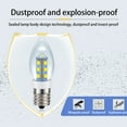 thumbnail image 4 of Ruiandsion 10 Pack C9 Replacement Small LED Bulb,2W, White Edison Bulb, E17 Candelabra Base Vintage Candle Light Bulb for Night Light Outdoor Indoor String Lights AC200-240V, 4 of 8