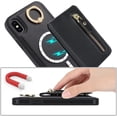 thumbnail image 2 of iPhone Xs case with Card Holder, iPhone x/xs Phone Case Wallet for Women magsafe Compatible Wallet Detachable 2-in-1 for Men-Black, 2 of 15