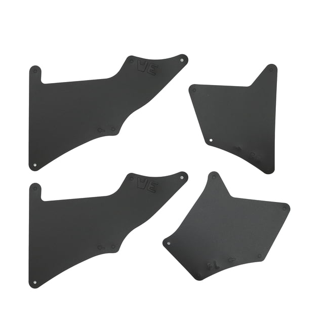 Juego de guardabarros delanteros y traseros para Toyota 4Runner con clips de retención negro 4 piezas
