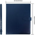 thumbnail image 4 of GraduationMall Business Magnetic Closure Padfolio Portfolio File Folder PU Leather for A4 Size Blue, 4 of 6