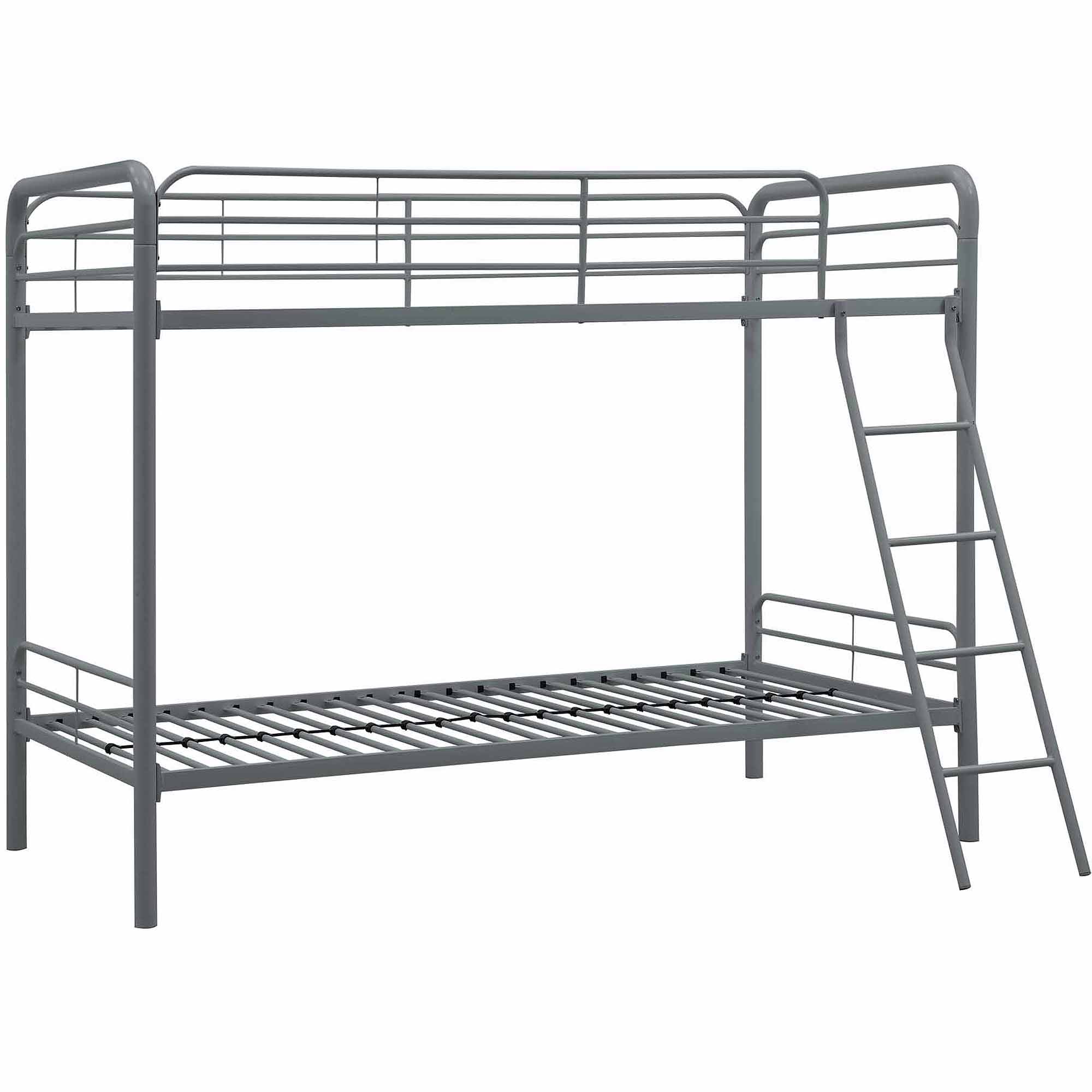Twin Over Metal Bunk Bed With Mattresses Com