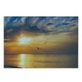 thumbnail image 3 of Birds Cutting Board, Early Morning Sunrise over the Ocean and a Bird Horizon Nature Panoramic View, Decorative Tempered Glass Cutting and Serving Board, Small Size, Blue and Orange, by Ambesonne, 3 of 5
