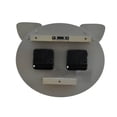 thumbnail image 3 of Hamlet the Googly Eyed Pig Wooden Wall Clock, 3 of 3