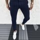 thumbnail image 1 of Pantalones largos de poliéster para hombre, moda informal, con bolsillos, botones en la cintura, para hombre, 1 of 6