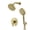 Brushed Gold, variant on SUMERAIN Brushed Gold Shower Faucet with Handheld Filtered Shower Head, Shower System Set Rough in Valve Included