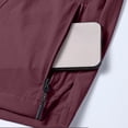 thumbnail image 5 of Hurxie Men Mens Shorts Casual Waist Elastic Button Golf Beach Shorts with Pockets Wine,L, 5 of 7
