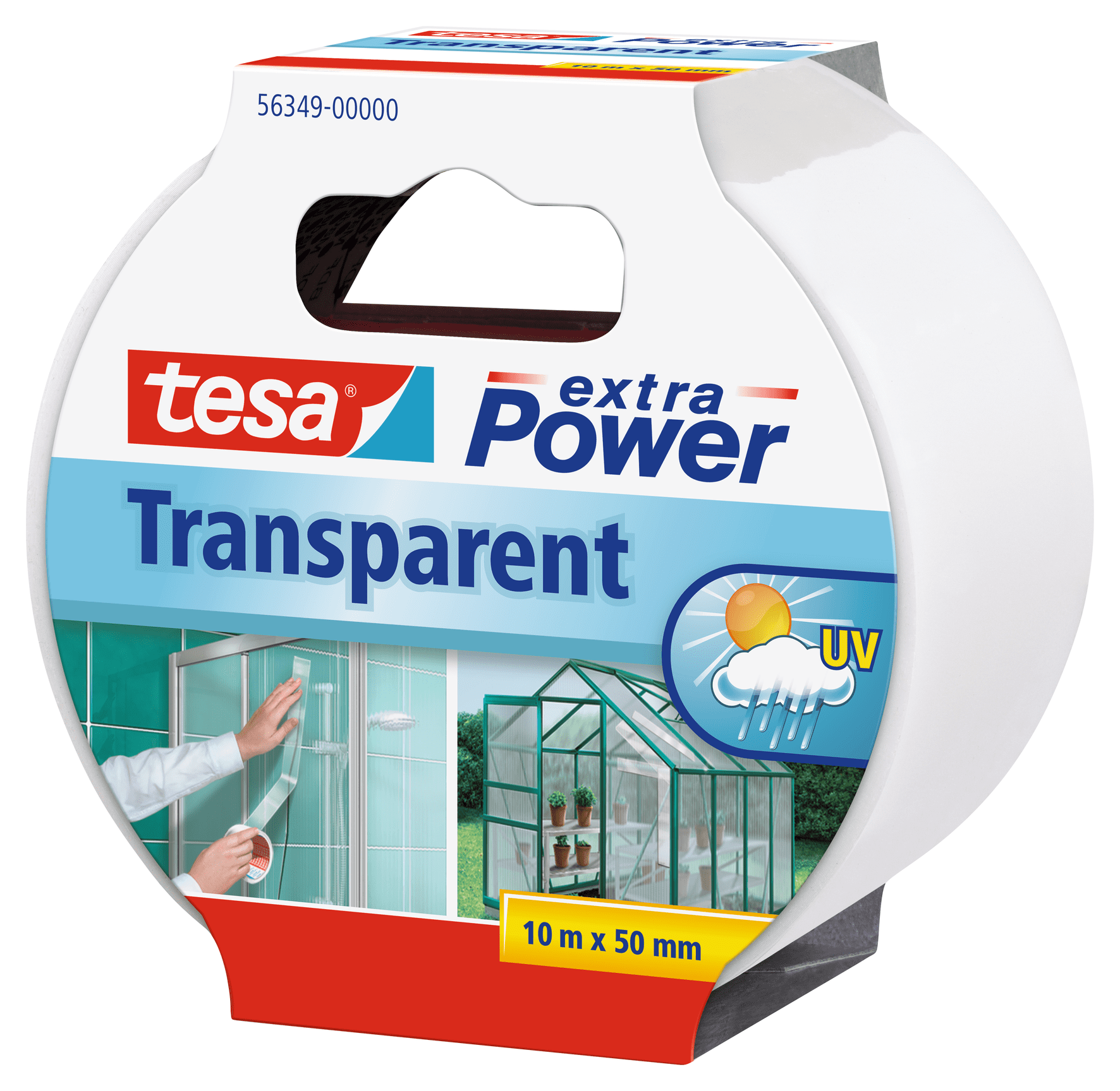 Clear duct tape ideal for repairs on transparent surface by tesa 33ft x 2in