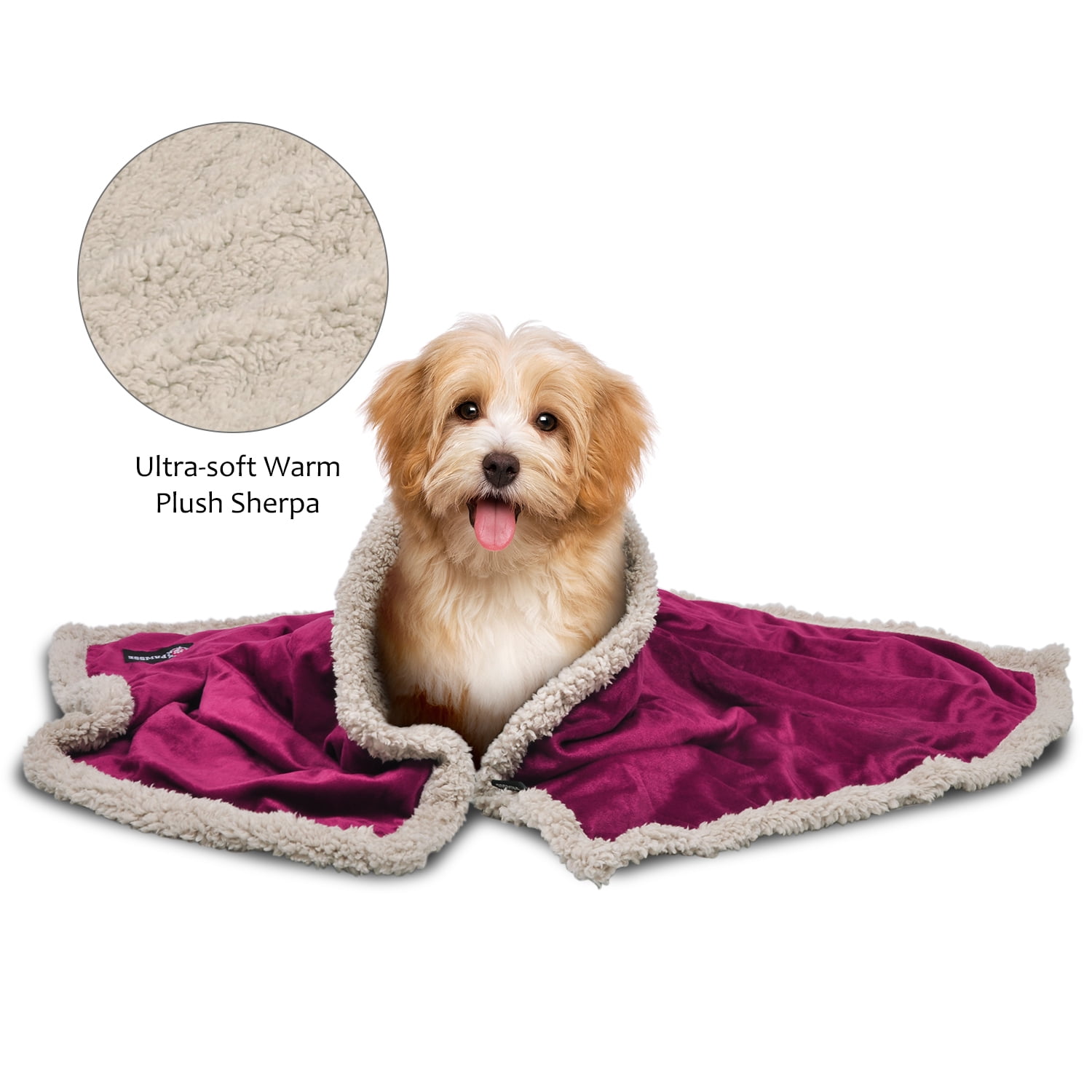 Pawsse Sherpa Puppy Blanket for Small Dogs Kitten, Warm ...