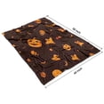 thumbnail image 4 of Orange Halloween Spooky Elements Blanket,Comfortable Soft Lamb Wool Throw Blanket,All Season,Warm Lightweight Blankets for Sofa Bed Couch Living Room Chair,40"x50", 4 of 4
