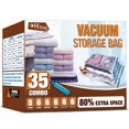thumbnail image 1 of Bolsas de almacenamiento al vacío que ahorran espacio, bolsas de almacenamiento con sellado al vacío, paquete de 35 bolsas selladoras para ropa, ropa de cama, edredón, manta (35C), 1 of 7