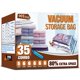thumbnail image 1 of Bolsas de almacenamiento al vacío que ahorran espacio, bolsas de almacenamiento con sellado al vacío, paquete de 35 bolsas selladoras para ropa, ropa de cama, edredón, manta (35C), 1 of 7