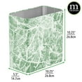 thumbnail image 3 of mDesign Steel Toilet Bowl Brush 2.2 Gal Trash Can - Set of 2 - Green Marble, 3 of 8