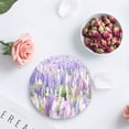 thumbnail image 4 of FMSHPON Lavender Set of 4 Round Coaster for Drinks, Absorbent Ceramic Stone Coasters Cup Mat with Cork Base for Home Kitchen Room Coffee Table Bar Decor, 4 of 6