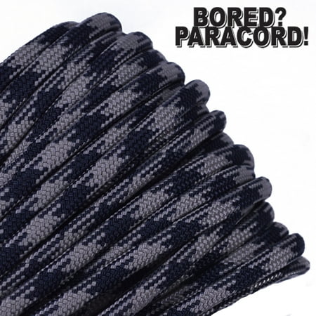 

Bored Paracord Brand 550 lb Type III Paracord - Obsidian 50 Feet