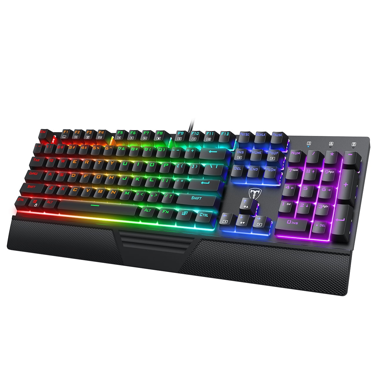 CHUANK Wired Mechanical Gaming Keyboard Full Size 7-Color RGB