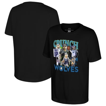 Youth Stadium Essentials Black Minnesota Timberwolves Mascot Crossroads T-Shirt