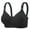 Black, variant on Women's Thin No Underwire Push Up Bra Comfortable, Nylon/Spandex, Multiple Sizes