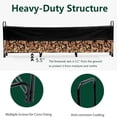 thumbnail image 3 of Bingirl 12Ft Firewood Rack Wood Storage Rack Stand for 3/4 Cord Firewood Outdoor Indoor, 3 of 8