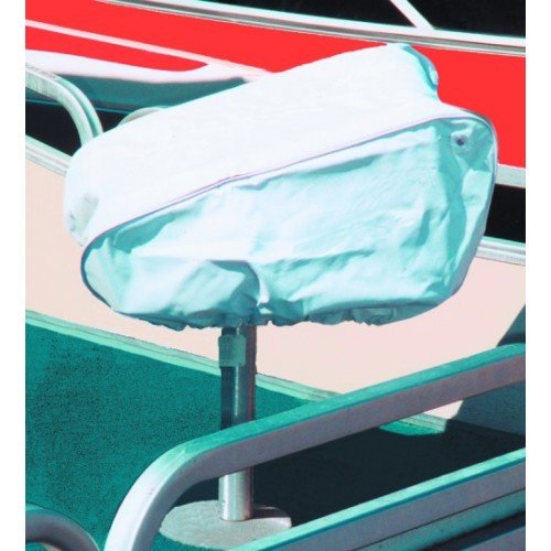 Taylor Made Folding Pedestal Boat Seat Cover - Vinyl White - 65040