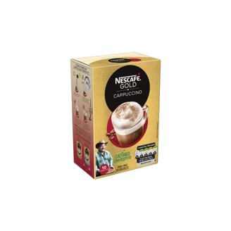Nescafe Cappuccino Unsweetened Decaf – 2 Boxes, 8 Servings Each, Rich & Creamy Instant Coffee