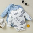 thumbnail image 4 of LYMAYTER Baby Boy Girls Long Sleeve Romper Infant Spring Fall Onesie Jumpsuit Newborn Cartoon One Piece Playsuit 0M-24M, 4 of 11