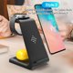 thumbnail image 4 of Estación de carga de reloj inteligente para teléfono con cargador inalámbrico de 10 W compatible con IPhone F Galaxy Watch 3 en 1 AweSitey EL011606-00, 4 of 5