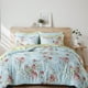 thumbnail image 2 of Comfort Spaces Juego de Cama Tamaño Queen en Bolsa con Edredón y Bolsillos Laterales de 9 Piezas con Diseño Floral, Azul y Rojo, 2 of 13