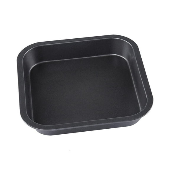 WE-POLUJ Non Stick Pizza Pan Bakeware Carbon Steel Square Deep Plate Tray Bread Cake Mold
