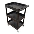 thumbnail image 2 of Luxor 3 Tub Shelf Utility Cart -Black, 2 of 2