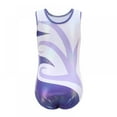 thumbnail image 2 of Girls Leotards Gymnastic Dance Onesies Ballet Tank Sleeveless Colorful Shiny Leotard, for 5-14 Years, 2 of 7