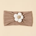 thumbnail image 2 of AUNVITO Baby Wide Headband Elastic Nylon Soft Solid Color Jacquard Small Flowers Design, 2 of 3