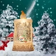 thumbnail image 2 of Santa Snow Globe Lantern Christmas Snow Globes, Lighted Christmas Decorations Indoor with Music Timer Swirling Glitter, Musical Santa Claus Reindeer Home Decor, USB or Battery Operated, 2 of 5