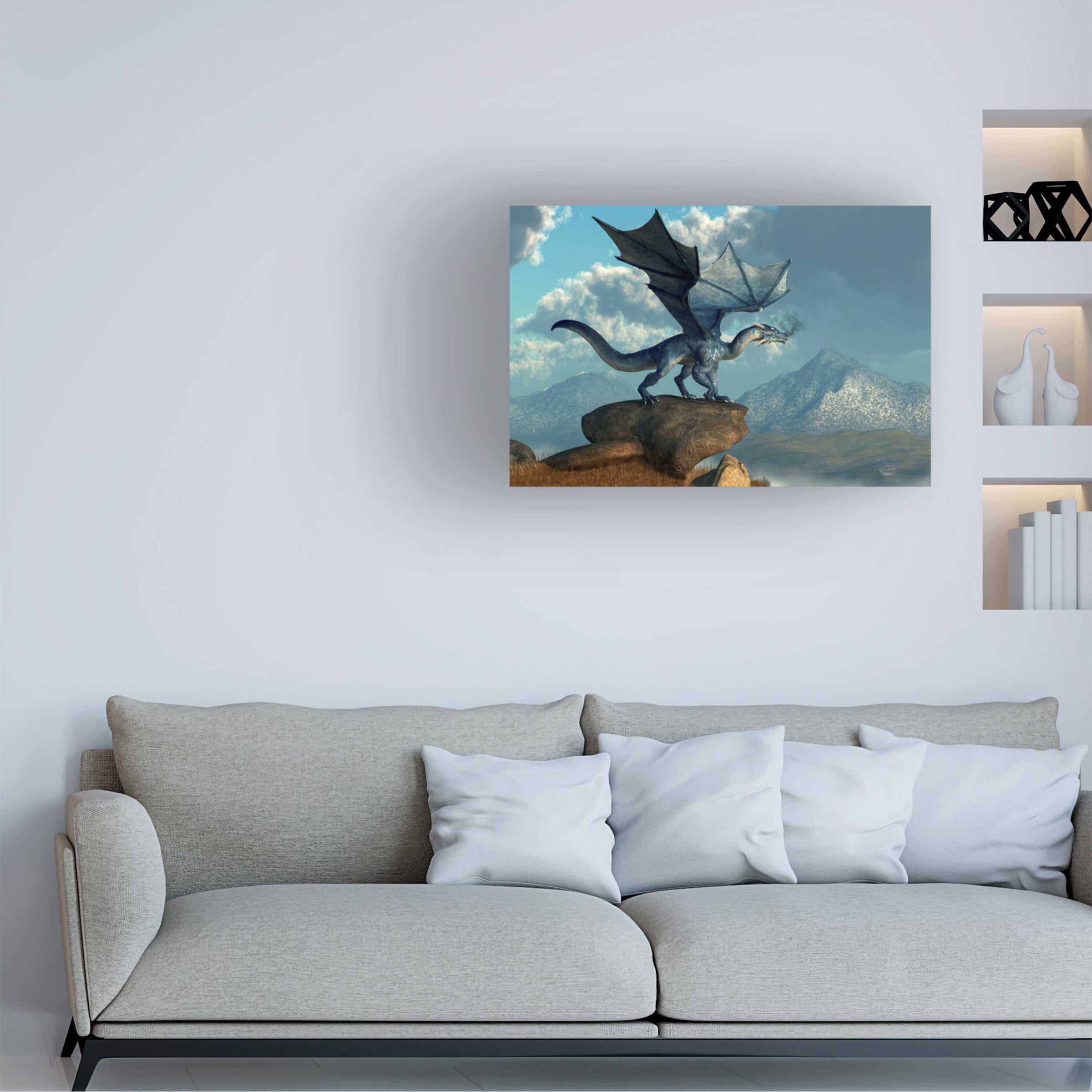 Trademark Fine Art 'Blue Dragon' Canvas Art by Daniel Eskridge