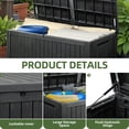 thumbnail image 5 of Uforic 180 Gallon Large Resin Deck Box,Outdoor Garden Waterproof Storage Box with Divider, Waterproof and Lockable,Black, 5 of 9