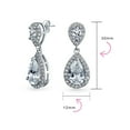 thumbnail image 4 of Bling Jewelry Womens Elegant Bridal Dangle Chandelier Earrings with Cubic Zirconia Teardrop Pears, 4 of 6
