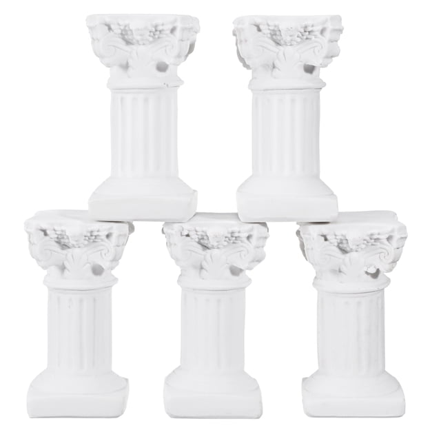 Miangastore 5 Pcs Statues de Pilier Romain Support en Résine Colonne Grecque