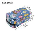 thumbnail image 3 of 6.5x2.5x4 In Printed Makeup Bag Organizer with 5 Compartments Travel Toiletry Pouch Bag Wine Cake, 3 of 6