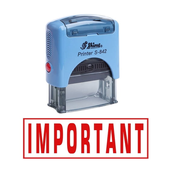 IMPORTANT Self Inking Rubber Stamp Office Stationary Custom Shiny Stamp
