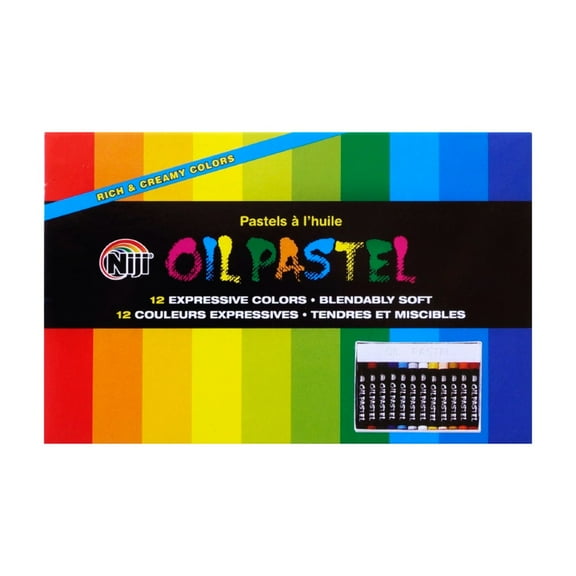 Yasutomo Niji Oil Pastel Set, 12-Colors