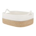 thumbnail image 1 of Cesta de cuerda de algodón debajo del estante, cesta multiusos tejida para soporte de maquillaje, contenedor, escritorio, mesa de centro, gabinete blanco y amarillo, 1 of 9